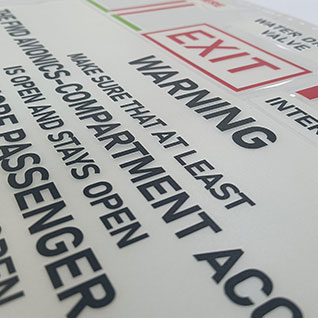 飞机客舱标识标牌